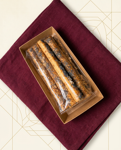 Poppy Seeds & Sea Salt Cheddar Cheese Straws