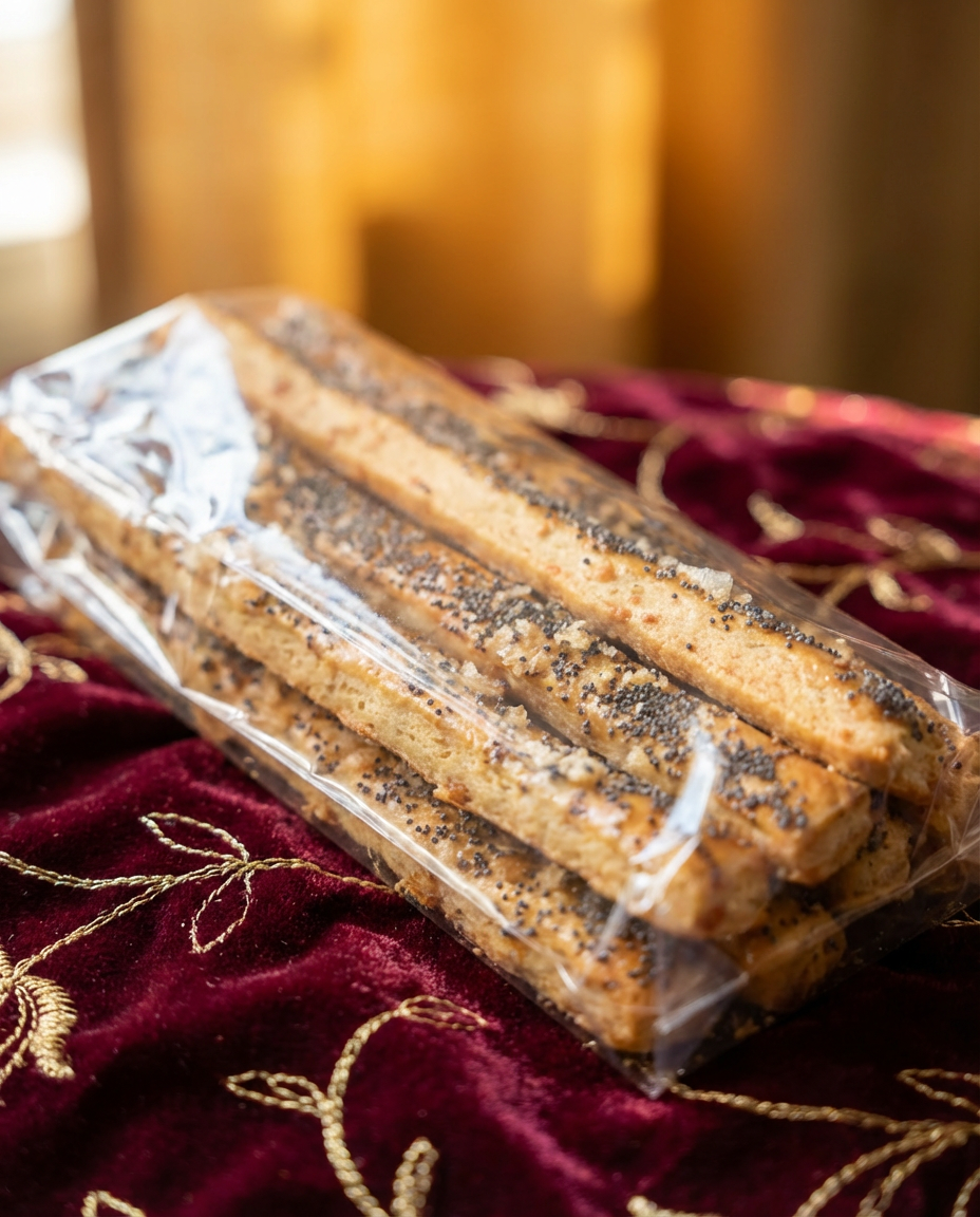 Poppy Seeds & Sea Salt Cheddar Cheese Straws